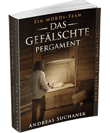 "Ein MORDs-Team - Band 6: Das gefälschte Pergament" von Andreas Suchanek. Erschienen in der Greenlight Press.
